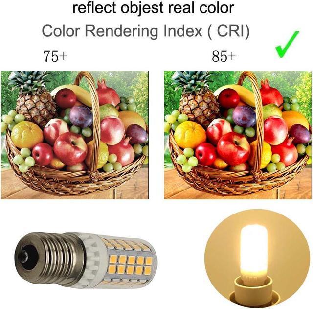 Alt view image 4 of 7 - QLEE E17 Led Bulb Microwave Oven Light Equivalent 60w Incandescent Warm White Appliance Light For 40w - 60w type B Candelabra Bulb Dryer Range Hood Refrigerator Sewing Machine Lighting 4 Pack 3000K