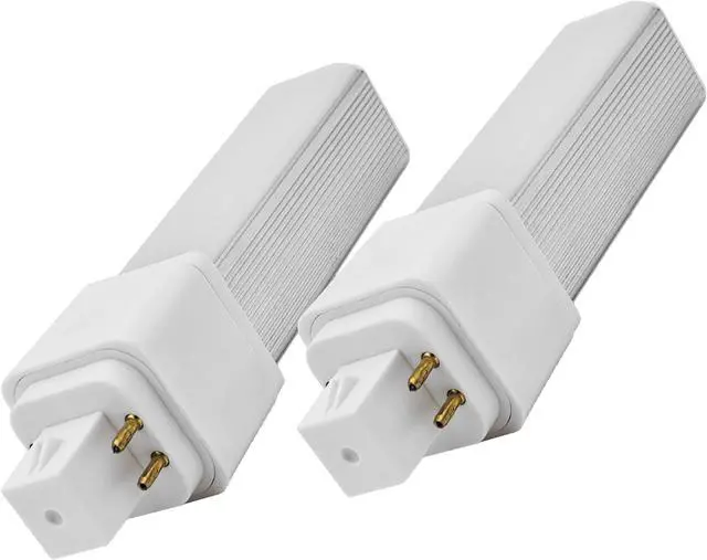 Main image of QLEE 6w Natural Daylight Gx24q 4 Pin LED Light Equal 13 Watt CFL Light Bulbs PL-C Retrofit Compact Fluorescent Lamp G24q-2 Gx24q-3 660 Lm 314° Free Rotation Recessed G24q Green Bulb 2 Pack
