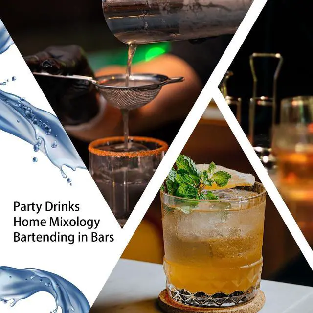 Alt view image 6 of 7 - QLEE 6 PCS Bar Tool Set Stainless Steel Cocktail Shaker Kit With Muddler, Double Jigger, Mixing Spoon, Strainer & Matte Round Stand Bartender Essentials Barware For Home Bar Party & Celebration