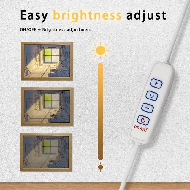 Alt view image 5 of 7 - QLEE Led Light Up Painting Wall Art Frames 4d Pictures 3 Mode Decor Light Gift Glowing Photo Lighted Wall