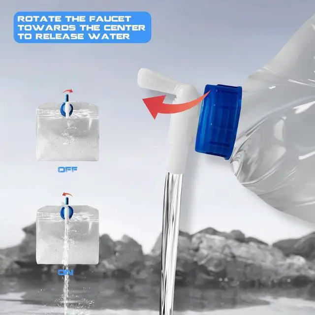 Alt view image 3 of 7 - QLEE 8 Gallon Pvc Graded Collapsible Water Container With Screw Cap Square Shape Camping Water Storage Cube Jug For Emergency Camping Outdoor Hiking Picnic Beach (3 PCS, Pieces, 3)