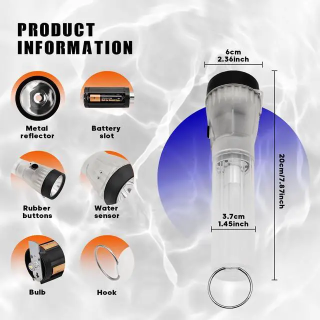 Alt view image 2 of 7 - QLEE 5 In 1 Camp Lamp Emergency Flashlight Outdoor Water Sensor Survival Gear And Supplies Tent Light Camping Essentials For Hurricane,hiking,outdoor Walking, Emergency,storms And Outages Lamp