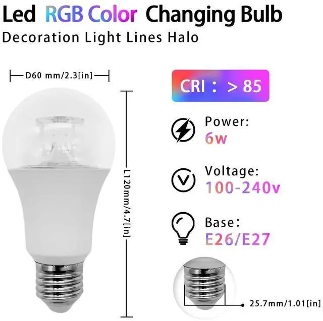 Alt view image 3 of 7 - QLEE Led Nebula Cloud Projector Bulb For Ceiling A60 Relax E27 Rgbw 6w 16 Color Changing Sleep Light Bulb For Christmas Celebration Party Bedroom Decoration Remote Control Hue Light