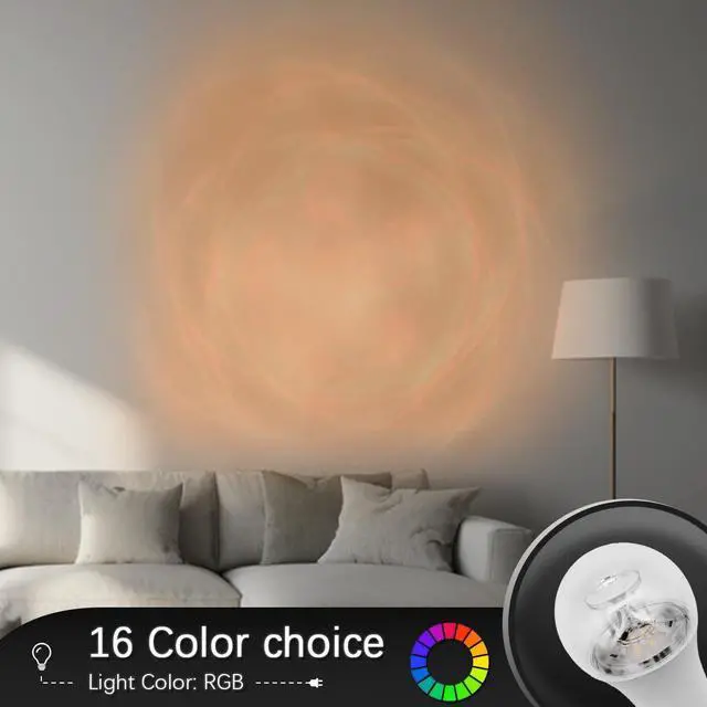 Alt view image 6 of 7 - QLEE Led Nebula Cloud Projector Bulb For Ceiling A60 Relax E27 Rgbw 6w 16 Color Changing Sleep Light Bulb For Christmas Celebration Party Bedroom Decoration Remote Control Hue Light