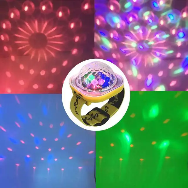 Alt view image 3 of 7 - QLEE 2x Bracelet Led Disco Lights 5 Modes Strobe Atmosphere For Room Decor Car Birthday Dance Wedding Club Xmas Party Galaxy Lights Kids With Wristbands & Suction