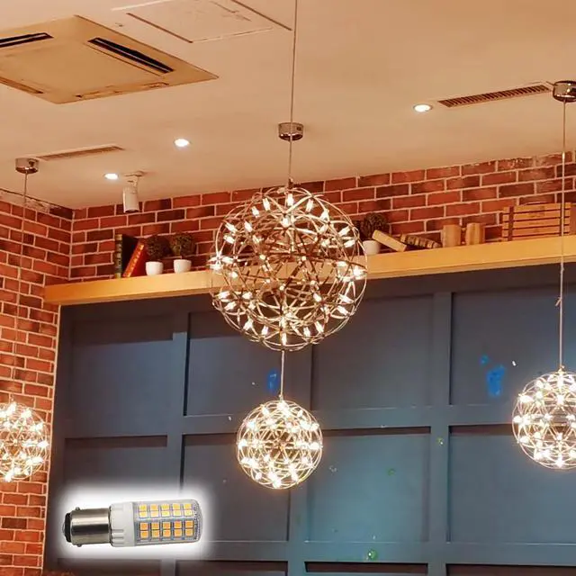 Alt view image 6 of 6 - QLEE LED Sewing Machine Bulb BA15D Double Contact Bayonet Base 5w 600lm Refrigerator Light Replacement 60 Watt S6 C7 Bulb T3 T4 JD Type Chandelier Light 120v Warm White 4PCS