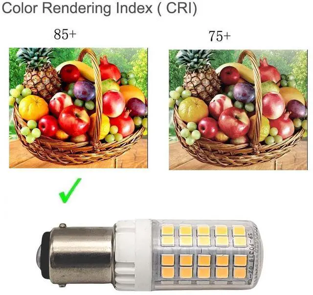 Alt view image 5 of 6 - QLEE LED Salt Rock Lamp 5 Watt BA15D Double Bayonet Base Equivalent 60 W JD Type T4 5000k Daylight For Sewing Serger Machine Bulbs And Under Counter Lights 4 PCS