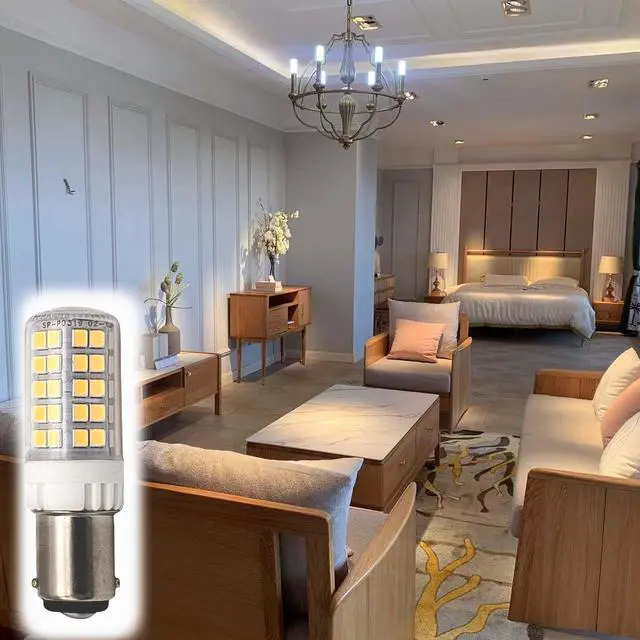 Alt view image 6 of 6 - QLEE LED Salt Rock Lamp 5 Watt BA15D Double Bayonet Base Equivalent 60 W JD Type T4 5000k Daylight For Sewing Serger Machine Bulbs And Under Counter Lights 4 PCS