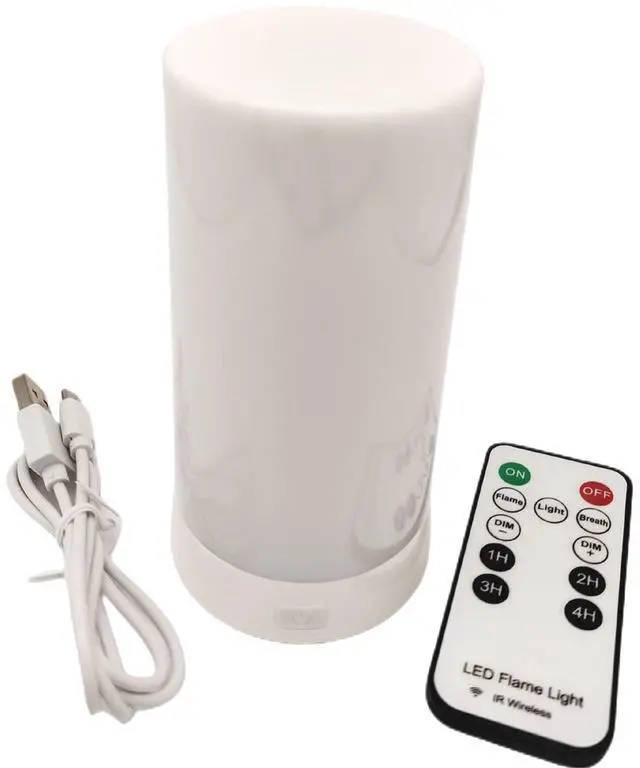 Alt view image 5 of 7 - QLEE Led Flame Effect Lantern Light Usb Rechargeable Flameless Candle 4 Modes Remoted Flickering Mood Light For Holdiday Halloween Christmas Party Bar Decor Birthday Gift (2 Pack)