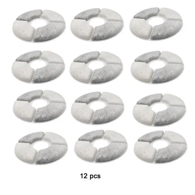 Alt view image 6 of 6 - 12PCS Pet Water Fountain Filter Replacement,with PP, Ion Exchange Resin & Activated Carbon, Clean Water, Softens Hard Water, Reduces Hair & Particles, RoHS Certified