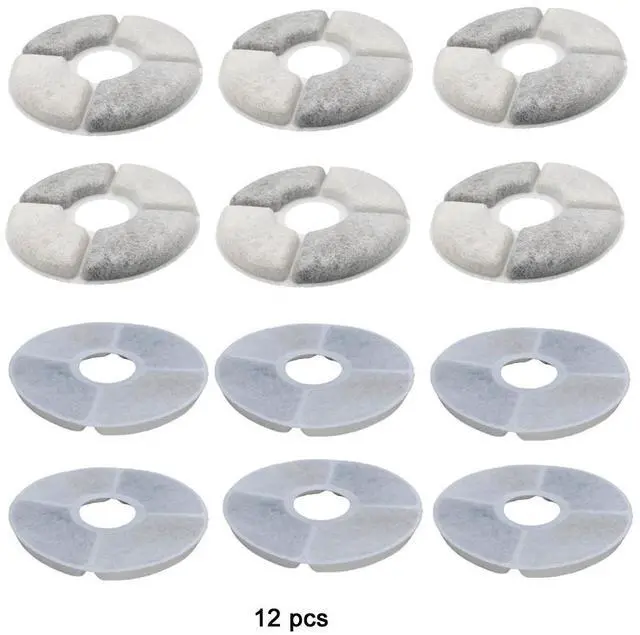Alt view image 6 of 6 - Hard Water Softener Filter for Pet Fountain, 12PCS Replacement Filters for Cat Fountain & Pet Kit Fountain, with Activated Carbon & Ion Exchange Resin