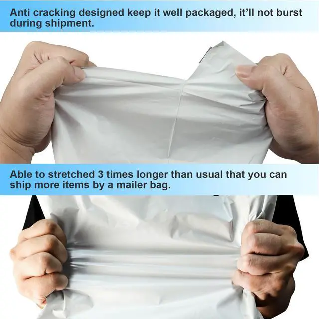 Alt view image 3 of 7 - 50 Packs 19 x 24 Inchs White Poly Mailers Envelopes Shipping Bags with Self Sealing Adhesive Strip, Waterproof & Tearproof Postal Bags Lightweight Shipping Mailers Bags