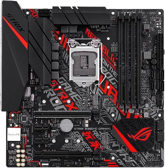 Main image of ASUS ROG STRIX B360-G GAMING LGA1151 (300 Series) DDR4 HDMI DVI M.2 Micro-ATX Motherboard
