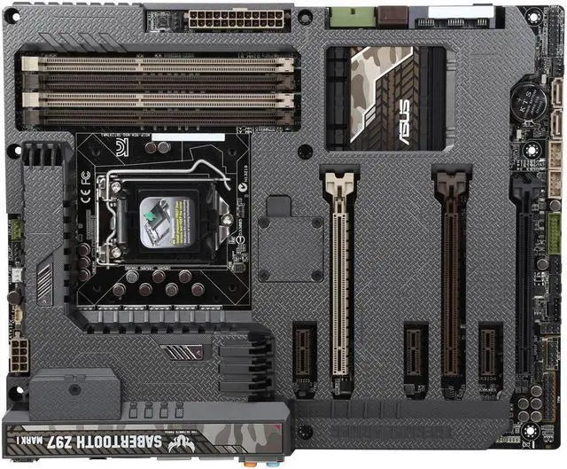 Main image of ASUS SABERTOOTH Z97 MARK1 LGA 1150 Intel Z97 HDMI SATA 6Gb/s USB 3.0 ATX Intel Motherboard