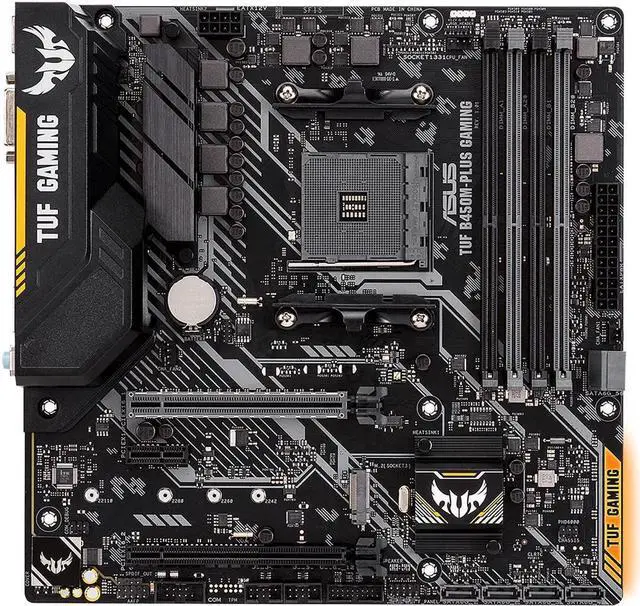 Alt view image 6 of 7 - ASUS TUF B450 Gaming Motherboard AMD Ryzen 2 AM4 DDR4 HDMI DVI-D M.2 Micro ATX (TUF B450M-Plus Gaming)