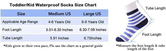 Alt view image 7 of 7 - RANDY SUN Breathable Waterproof Socks Boys Outdoor Sports Sock For Hiking/Ski/Fishing
