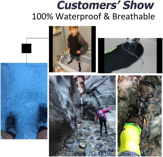 Alt view image 5 of 7 - RANDY SUN Breathable Waterproof Socks Boys Outdoor Sports Sock For Hiking/Ski/Fishing