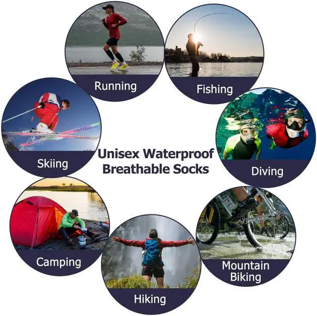 Alt view image 4 of 7 - RANDY SUN Breathable Waterproof Socks Boys Outdoor Sports Sock For Hiking/Ski/Fishing