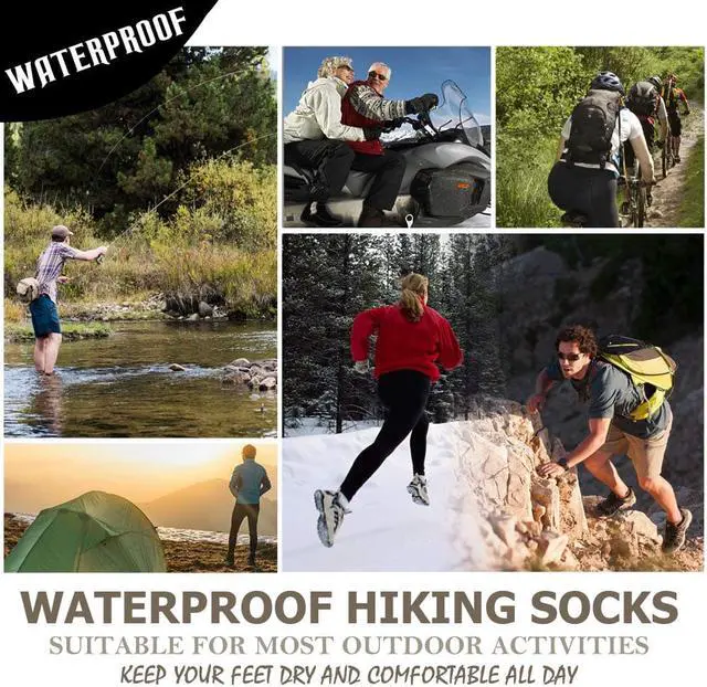 Alt view image 6 of 7 - RANDY SUN Breathable Waterproof Socks Boys Outdoor Sports Sock For Hiking/Ski/Fishing