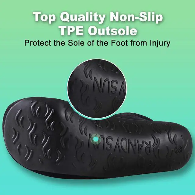 Alt view image 3 of 7 - RANDY SUN Quick Dry Beach Volleyball Socks Non Slip Barefoot Sand Shoes 2 Pairs Pack Hot Protective Breathable Foldable