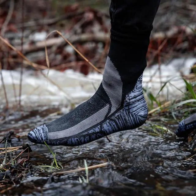 Alt view image 2 of 4 - RANDY SUN Breathable Waterproof  Warm Socks Windproof Durable Mid Calf Outdoor Unisex Novelty Sport Skiing Trekking Hiking Socks