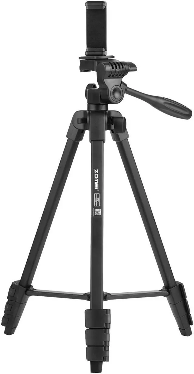 Alt view image 3 of 7 - ZOMEI T90 Portable Tripod Aluminum Alloy Selfie Travel Phone Tripod Max. Height 136cm/54in with Ball Head Carrying Bag Shutter Phone Clamp Shutter Clip for Landscape Product Portrait Photography Live
