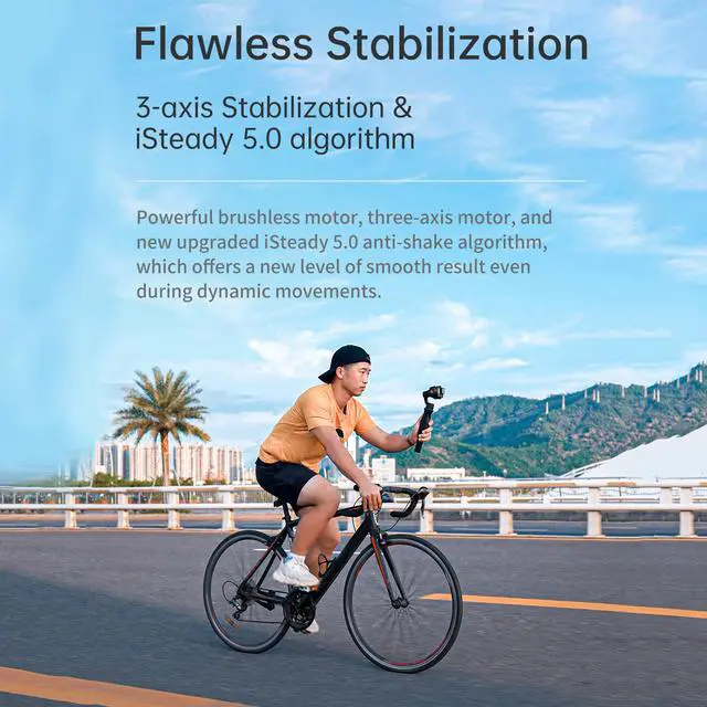 Alt view image 2 of 7 - hohem iSteady Pro 4 3-Axis Handheld Sports Camera Gimbal Stabilizer Wireless Control Splash Proof Stabilizer Replacement for GoPro 10 9 8 7 6 5 4 3 OSMO Action Insta360 One R