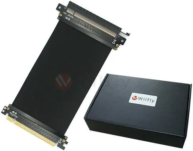 Main image of PCIE16S15 - 150mm PCI-E 3.0 x16 High Quality Flexible EMI Shielded Extender Riser Cable -  Straight, Wide Range Vertical Mounting Gaming / GPU Support up to 3.0/16GB. OEM/ODM Welcome!