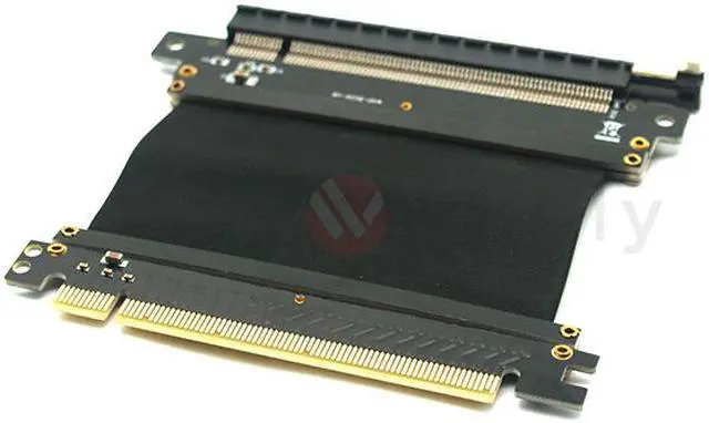 Alt view image 5 of 5 - PCIE16S05 - 50mm PCI-E 3.0 x16 High Quality Flexible EMI Shielded Extender Riser Cable -  Straight, Wide Range Vertical Mounting Gaming / GPU Support up to 3.0/16GB. OEM/ODM Welcome!