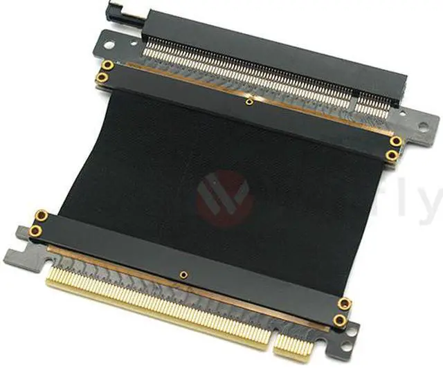 Alt view image 3 of 5 - PCIE16S05 - 50mm PCI-E 3.0 x16 High Quality Flexible EMI Shielded Extender Riser Cable -  Straight, Wide Range Vertical Mounting Gaming / GPU Support up to 3.0/16GB. OEM/ODM Welcome!