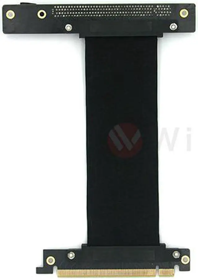 Alt view image 2 of 6 - PCIE16NR15 - 150mm PCI-E 3.0 x16 High Quality Flexible EMI Shielded Extender Riser Cable - Right Angled & Narrow Type, Space Saving, Mounting Gaming/GPU Support up to 3.0/16GB. OEM/ODM Welcome!