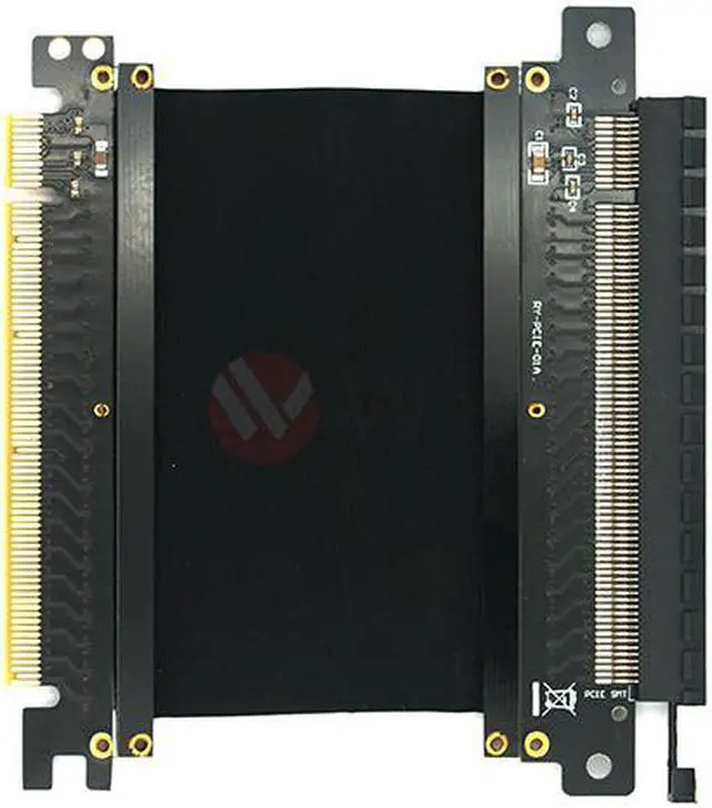 Alt view image 2 of 5 - PCIE16S05 - 50mm PCI-E 3.0 x16 High Quality Flexible EMI Shielded Extender Riser Cable -  Straight, Wide Range Vertical Mounting Gaming / GPU Support up to 3.0/16GB. OEM/ODM Welcome!