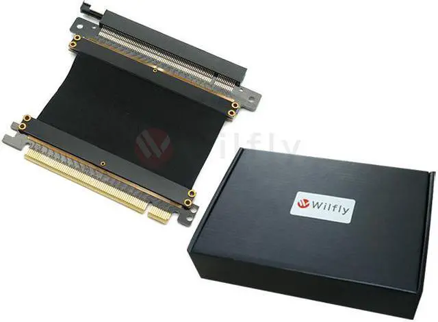 Main image of PCIE16S05 - 50mm PCI-E 3.0 x16 High Quality Flexible EMI Shielded Extender Riser Cable -  Straight, Wide Range Vertical Mounting Gaming / GPU Support up to 3.0/16GB. OEM/ODM Welcome!