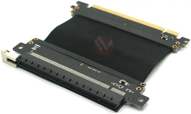 Alt view image 4 of 5 - PCIE16S05 - 50mm PCI-E 3.0 x16 High Quality Flexible EMI Shielded Extender Riser Cable -  Straight, Wide Range Vertical Mounting Gaming / GPU Support up to 3.0/16GB. OEM/ODM Welcome!