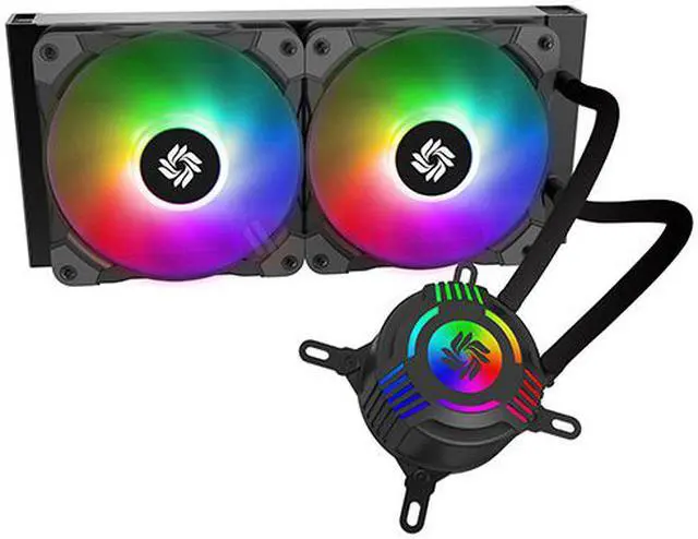 Main image of CLC240-XA ARGB AIO CPU Liquid Cooler, 24027 Radiator, Addressable RGB Lighting, Dual 12025 Fans for AMD Ryzen/Intel LGA1200/1151, with ARGB controller. OEM/ODM Welcome!
