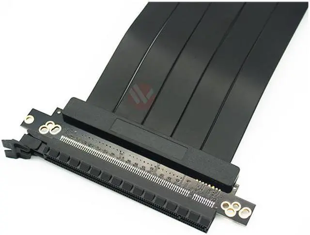 Alt view image 2 of 3 - 150mm PCI-Express 3.0 x16 High Quality Flexible EMI Shielded Extender Riser Cable -  Straight, 100% No Loss of Transmission Speed, Wide Range Vertical Mounting Gaming / GPU Support up to 3.0/16GB - OE