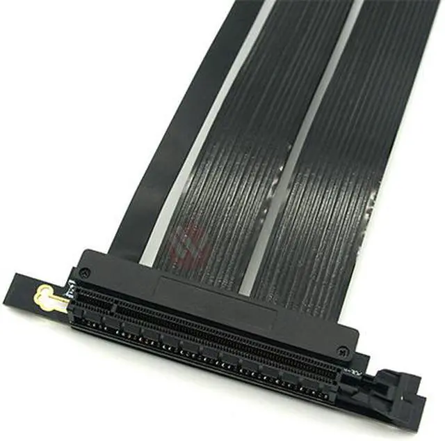 Alt view image 3 of 4 - PCIE16EL60-V4 600mm PCI-E 4.0 x16 High Quality Extender Riser Cable - Left Angled, Extended with No Transmission Speed Loss, Vertical Mounting Gaming/GPU Support up to 4.0/16GB. OEM/ODM Welcome!