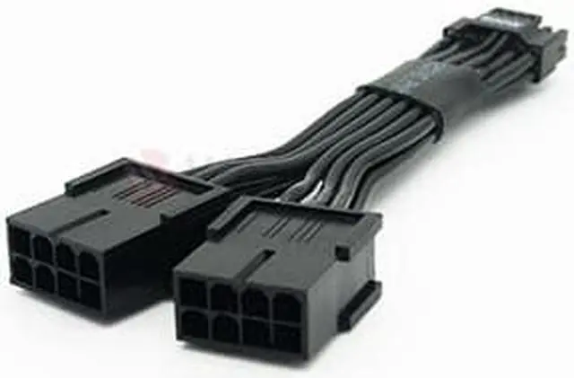 Alt view image 2 of 4 - Wilfly PCIE16P28-V5 ATX3.1 16P to 2*8(6+2) P PCIE GPU Cables Sleeved PSU Extension Cable H++ 12+4 P Connector Graphics Card Power Supply RTX 5090 Series, 16AWG, For PSU 800w up No need change New PSU