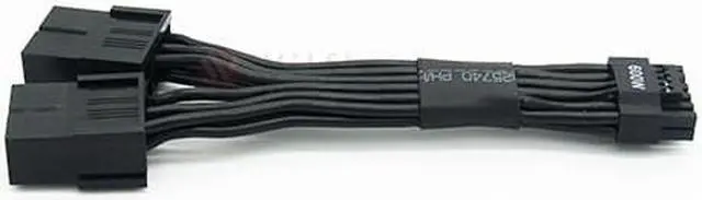 Alt view image 3 of 4 - Wilfly PCIE16P28-V5 ATX3.1 16P to 2*8(6+2) P PCIE GPU Cables Sleeved PSU Extension Cable H++ 12+4 P Connector Graphics Card Power Supply RTX 5090 Series, 16AWG, For PSU 800w up No need change New PSU