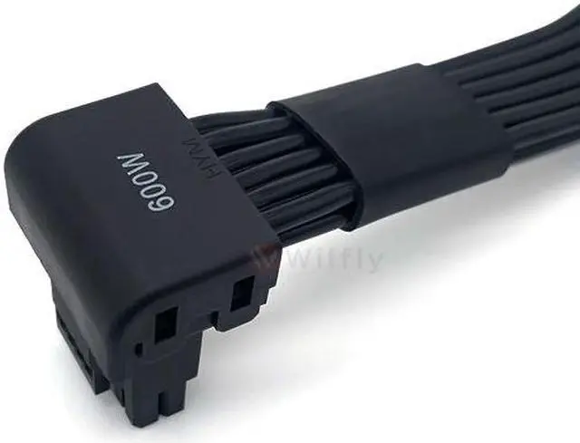 Alt view image 4 of 7 - Wilfly ATX3.1 16Pin to 2*8(6+2) Pin PCIE GPU Sleeved PSU Extension Cable H++ 12+4 Pin 90 Degree Reverse Conn Graphics Card Power Supply RTX 5090 Series 16AWG, For PSU 800w up No need change New PSU