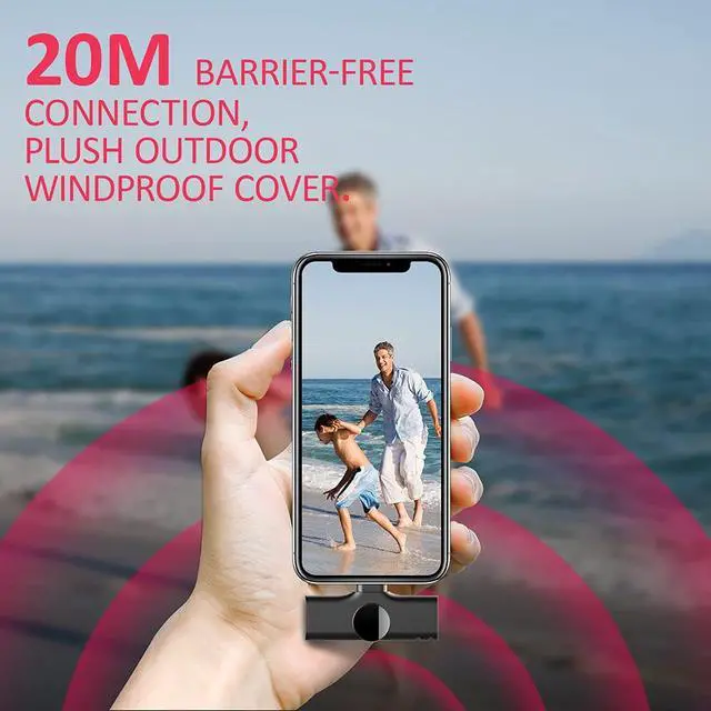 Alt view image 5 of 7 - Wireless Clip Mic, Wireless Lavalier Microphones Lapel Clip-on Microphone for Smartphone, Laptop Video Recording, Tiktok, Facebook Live Comments YouTube Live Stream With Adapter