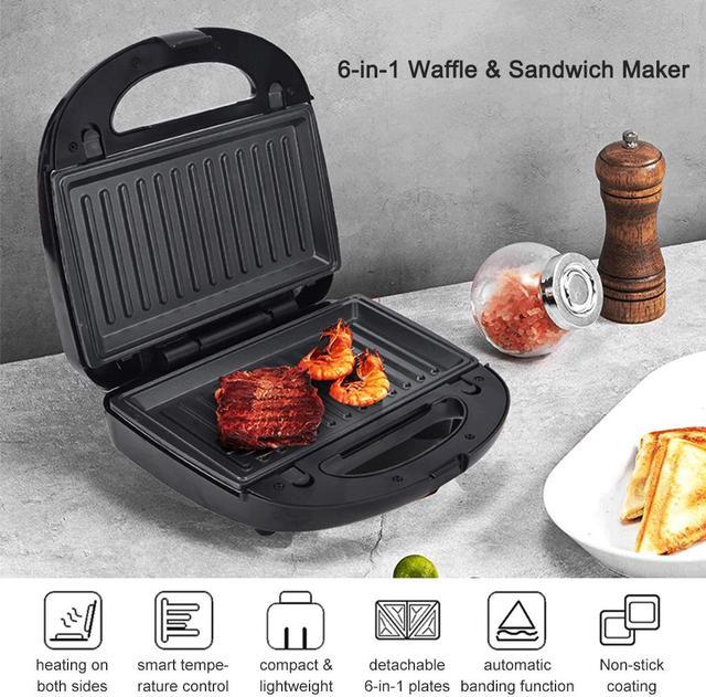 sandwich maker detachable plates waffle grill