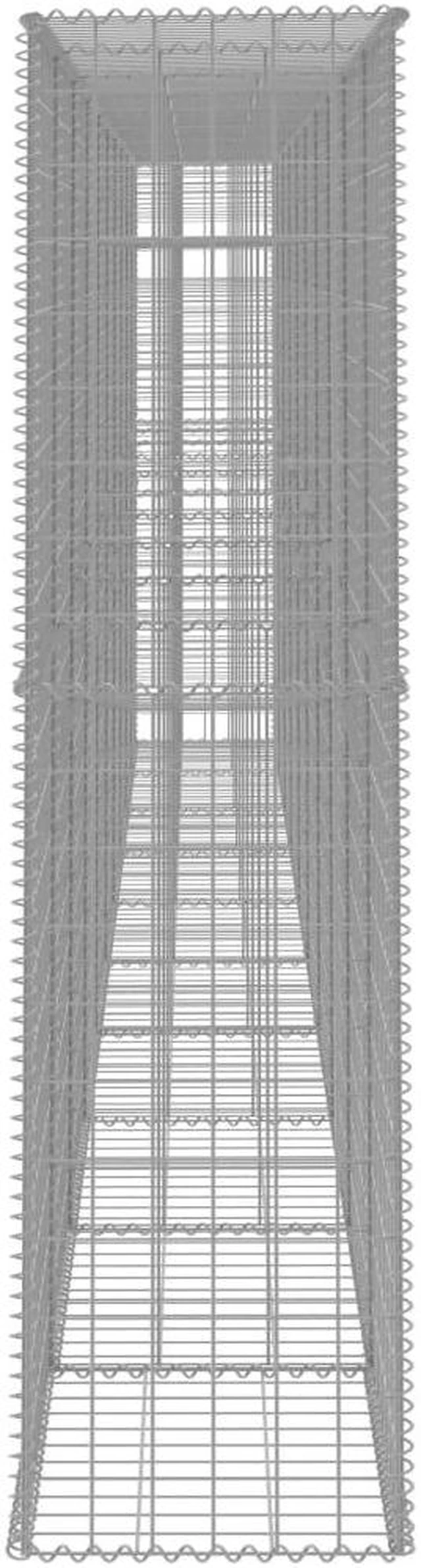 Alt view image 7 of 8 - vidaXL Gabion Wall with Cover Galvanised Steel 236.2"x19.7"x78.7"