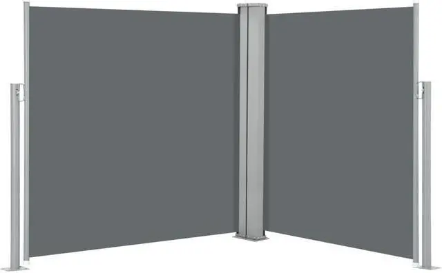 Alt view image 9 of 13 - vidaXL Retractable Side Awning Folding Privacy Screen Anthracite 55.1"x236.2"