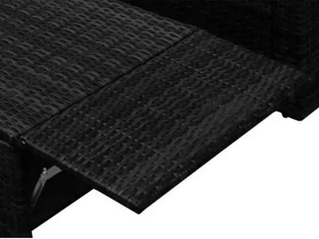 Alt view image 11 of 16 - vidaXL Patio Furniture Set 2 Piece Loveseat Outdoor Sofa Poly Rattan Black