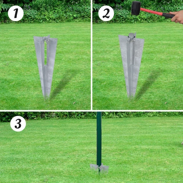 Alt view image 9 of 9 - vidaXL Chain Link Fence with Posts Spike Steel 2.6ftx82ft