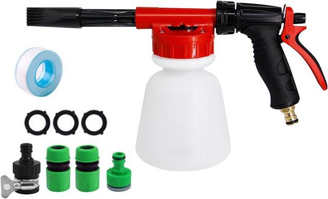 Car Wash Foam Gun Garden Hose Sprayer Foam Sprayer with Adjustable Ratio  Dial Soap Foaming Sprayer Nozzle Kit with 1 Liter Bottle Universal  Connectors 