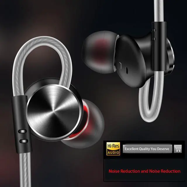 Alt view image 6 of 7 - Wired Earphones Earbuds Earpiece Headset Headphones Full Metal In-Ear HIFI Earphones Built with Mic Powerful Bass Driven Stereo Sound Noise Isolating,Volume Control and Track Control for IOS Android