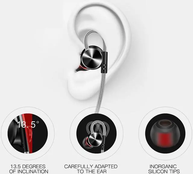 Alt view image 5 of 7 - Wired Earphones Earbuds Earpiece Headset Headphones Full Metal In-Ear HIFI Earphones Built with Mic Powerful Bass Driven Stereo Sound Noise Isolating,Volume Control and Track Control for IOS Android
