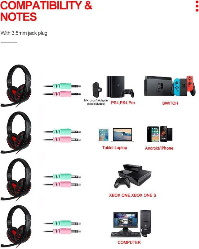 Alt view image 4 of 7 - 4 in 1 Wired RGB Gaming Keyboard and Backlit Mouse and Gaming Headset Combo USB Wired Backlit Keyboard,LED Gaming Keyboard Mouse Set,Headset with Microphone for Laptop PC Computer Game and Work